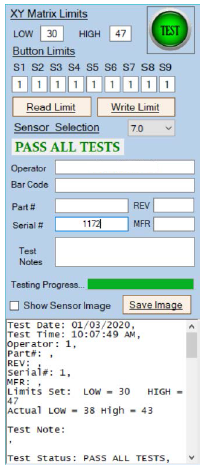 GUI During Test